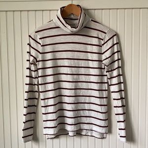 SOLD - GUC Madewell Whisper Cotton Stripe Turtleneck (XS)
